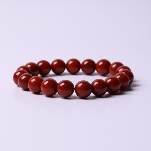 Ferryman Balanced Soul Vibrant Red Agate Bracelet