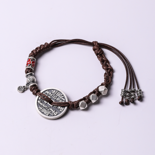 Ferryman Reversed Reverie Pure Silver Mountain Ghost Coin Bracelet