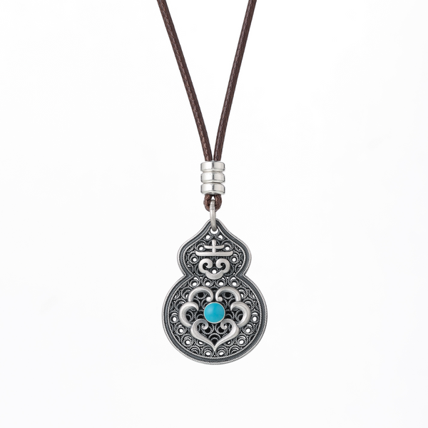 Ferryman Reversed Reverie Pure Silver Gourd Blessing Necklace