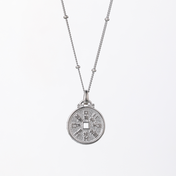 Ferryman Reversed Reverie Pure Silver Mountain Ghost Coin Blessing Necklace