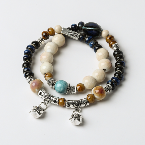 Ferryman Balanced Soul Ceramic Double - Loop Lion Dance Bracelet