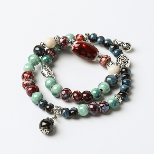 Ferryman Balanced Soul Ceramic Double - Loop Blessing Bracelet