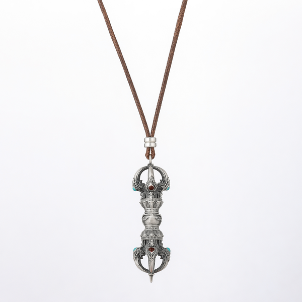 Ferryman Reversed Reverie Pure Silver Vajra Pestle Blessing Necklace